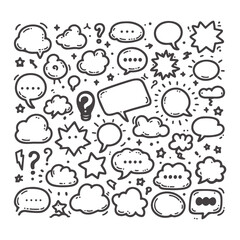 Hand Drawn Speech Bubbles for Creative Comics 