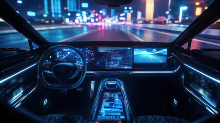 Advanced vehicle with a bright digital console view
