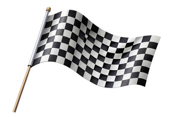 Fototapeta premium checkered flag isolated on white