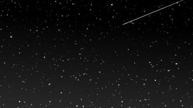 shooting star video with black background