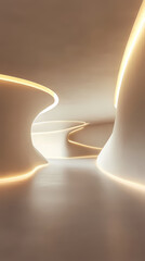 Modern streamlined lighted corridor architecture