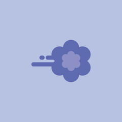 simple dark smoke in flat vector design.