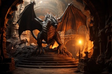 Dragon architecture screenshot sculpture.