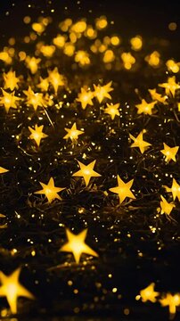 Animaci&oacute;n de fondo de movimiento abstracto 4K part&iacute;culas brillantes y estrellas esfera chispas y polvo m&aacute;gico form&aacute;ndose en el flujo de ondas espaciales con rayos de luz sobre fondo brillante con rend