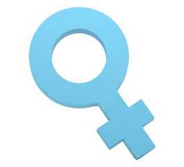 gender sign isolated on transparent background. 3D render.