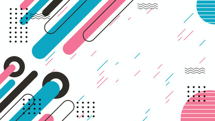Flat design of abstract geometric shapes background for presentation design