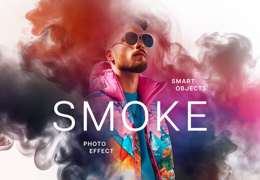 Smoke Photo Effect Mockup With Generative AI