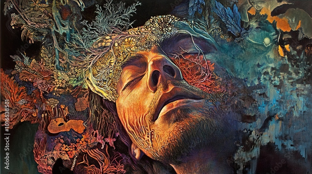 Poster Surreal Dreamlike Painting: A Journey into the Mind