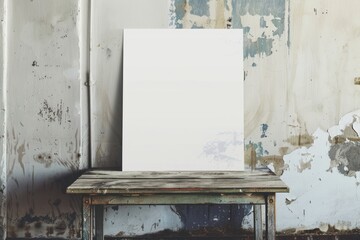 Poster mockup canvas mold home damage.