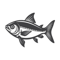 Hilsa Fish vector illustration, Hilsa silhouette
