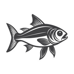 Hilsa Fish vector illustration, Hilsa silhouette