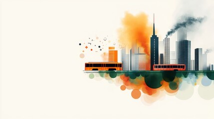 Urban Air Quality Improvement Illustration