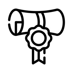 Diploma line icon