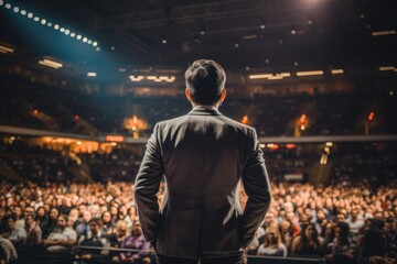 Obraz premium Motivational speaker audience adult event.