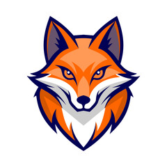 Obraz premium Vector fox mascot head logo