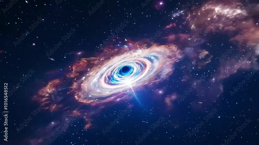 Wall mural journey outer space inbreathtaking 3d animation flying towardnebula surrounded star fields cosmic du