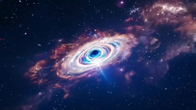 Journey outer space inbreathtaking 3D animation flying towardnebula surrounded star fields cosmic dust particles creating deepspace exploration astronomy galaxy nebula sky cosmos science