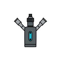 Electric cigarette icon. Electronic vape color symbol. Vector illustration.