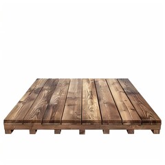 Wooden floor isolated on transparent background. 
