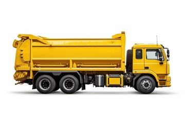 Garbage truck vehicle white background transportation.