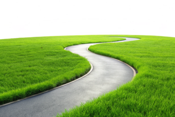 Grass curve road png