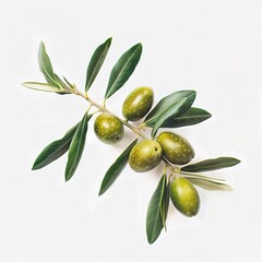 Obraz premium Olive Against a Transparent Canvas isolated 
