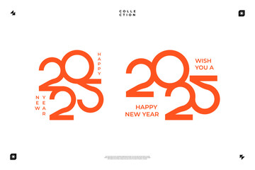 A vibrant and modern number design featuring the year 2025 in various color