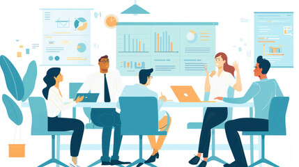 A senior executive leading a virtual board meeting, discussing company strategy and future growth while managing a remote leadership team.