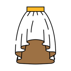 high low skirt line icon vector. high low skirt sign. isolated symbol illustration