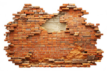 broken brick wall