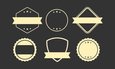 Blank Vintage Badge and Label Set for Custom Design Projects

