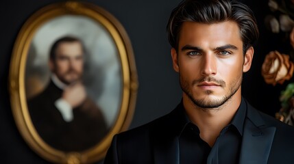 Classic funeral flyer with black and white tones and a formal design