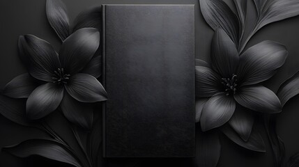 Classic funeral flyer with black and white tones and a formal design