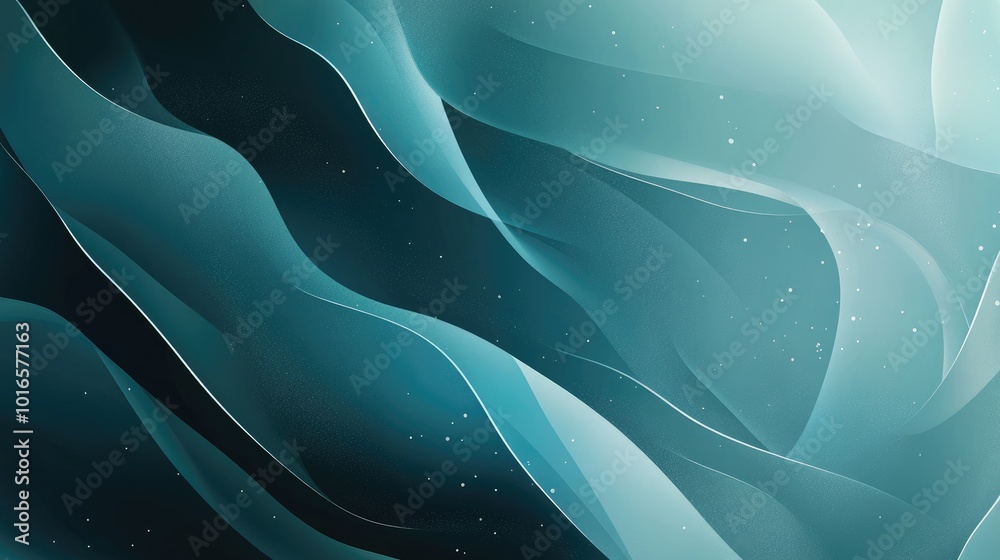 Poster A teal background featuring subtle abstract patterns and gradient shading, creating a sophisticated and clean design.