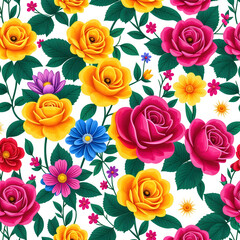 seamless pattern with roses
