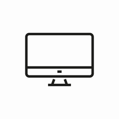 monitor outline icon sign vector