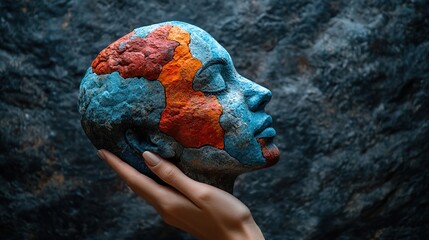 world mental health day concept,a focus on psychology mental health care and awareness promoting mind wellness and the importance of mental well being in everyday life.illustration