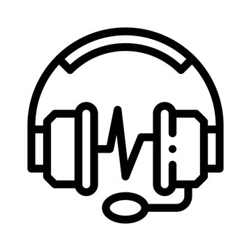 recommend clip art: Headphones line icon