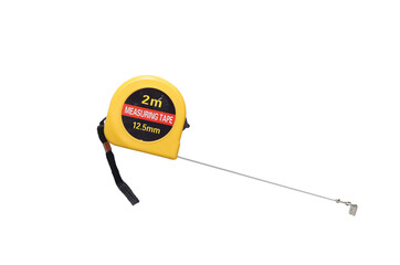 Yellow Measuring Tape with 2m Length on transparent png background