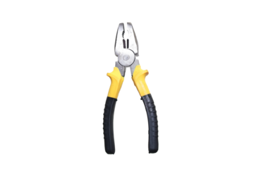 Durable Pliers with Rubberized Handles on transparent png background