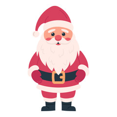 Santa Claus hand drawn. Isolated object on white background