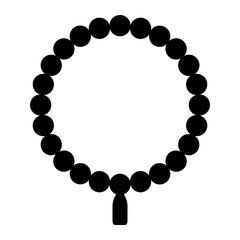 Obraz premium tasbih glyph icon