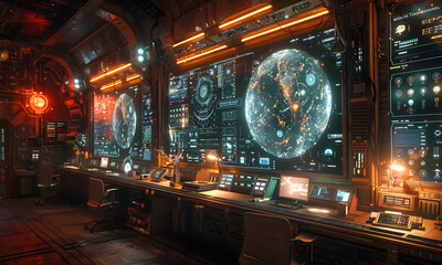 Obraz premium Futuristic Laboratory of Advanced Scientific Discovery