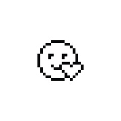 pixel art love smile icon vector game 8 bit pixel Emoticon icon