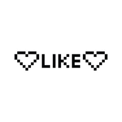 like 8 bit icon heart Pixel art 8-bit for game