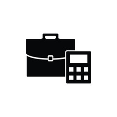 briefcase finance vector icon business man sign calculator icon
