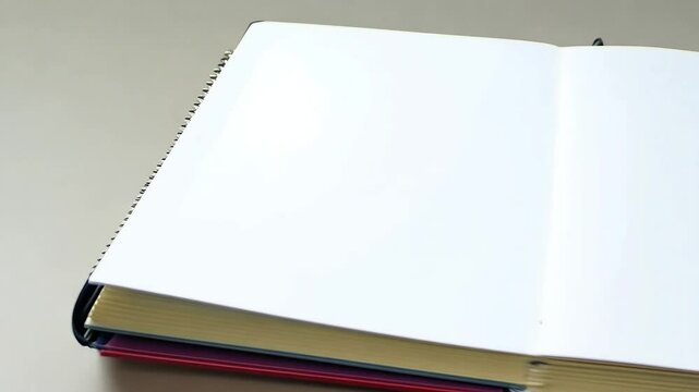 blank spiral sketchbook pages turning symbolizing endless possibilities creativity artistic expression instopmotion style notebook ring binder page art drawing looped seamless