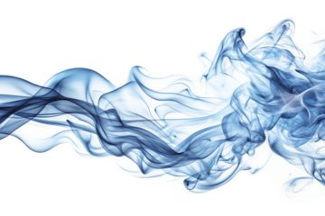 blue smoke on white background