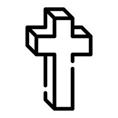 Obraz premium cross line icon