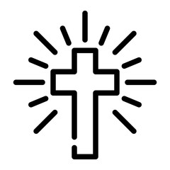 Obraz premium cross line icon